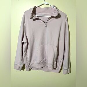 Women’s light pink quarter zip top